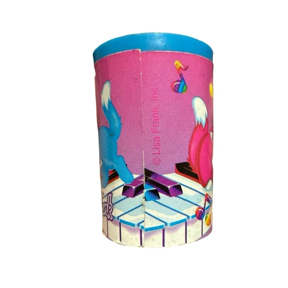 Vintage 1990s Lisa Frank Kitty Kitten Cat Kaleidoscope Mini Blue Pink Purple VTG